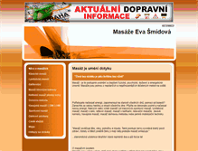 Tablet Screenshot of masaze-eva.svet-stranek.cz